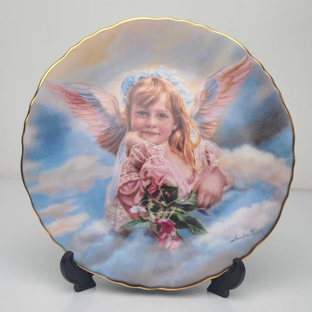 Vintage Collector's Plate Sandra Kuck Angel of Grace 1995